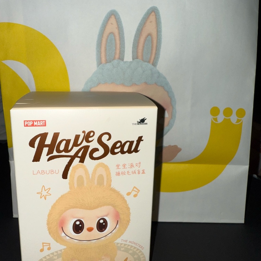 Pop Mart Labubu 'Have A Seat' Figurine - Cream